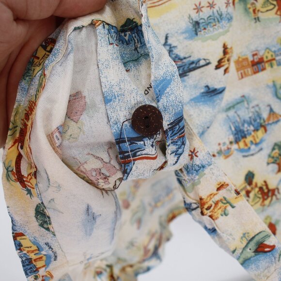 NWT Disney Shirt Mens Large Tomorrowland Frontierland Hawaiian Button Up MAP - Picture 4 of 16